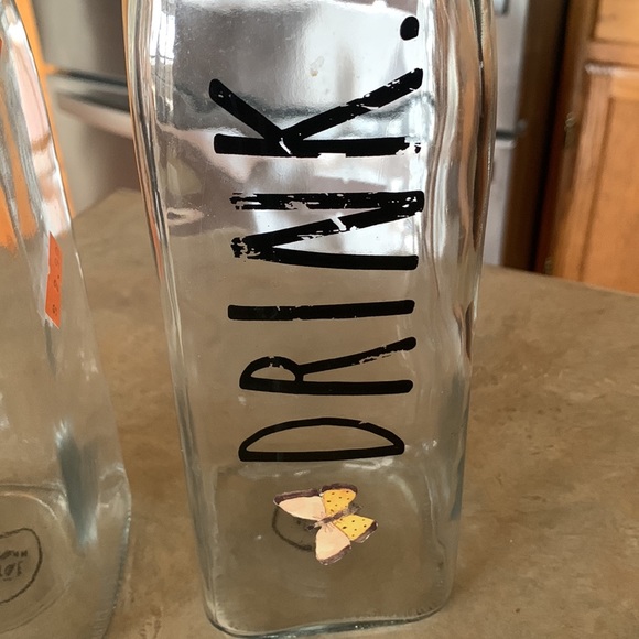 Rae Dunn heavy glass decanter bottles bail & trigger - Picture 3 of 8